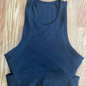 Outdoor Voices Slashback Crop Top Bra in Navy (XS)